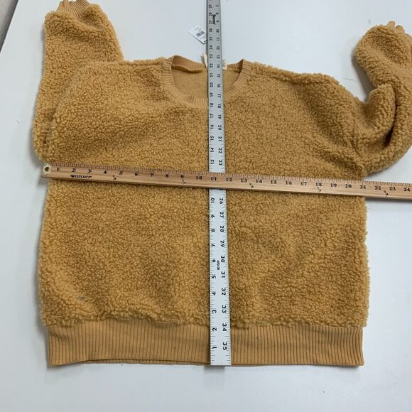 Sky and Sparrow Woobie Sweatshirt Womens M Medium Cheddar Soft Fuzzy Pullover - Picture 7 of 13